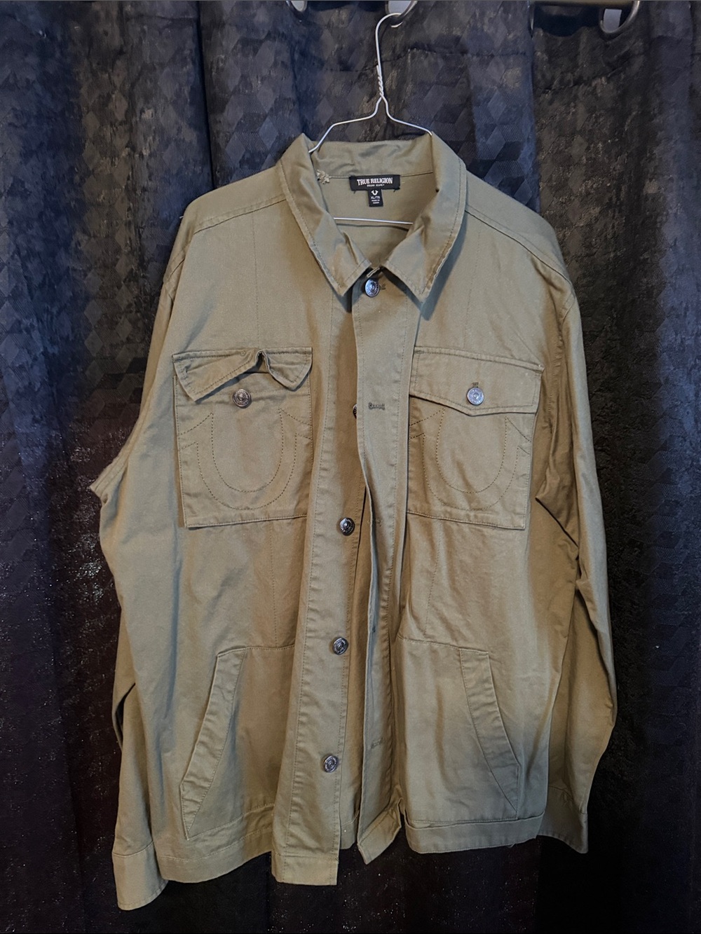 True Religion Men's Olive Green Field Jacket